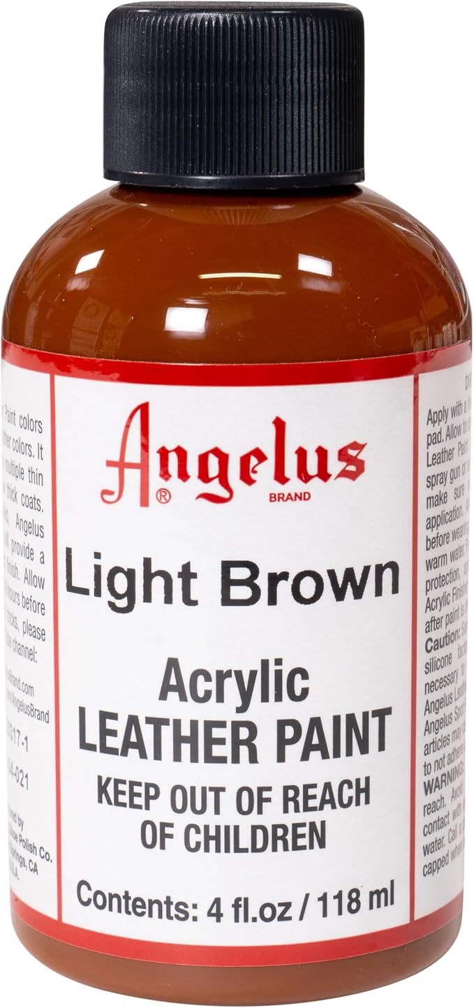 Angelus Acrylic Leather Paint, 4 Fl Oz (Pack of 1), Light Brown