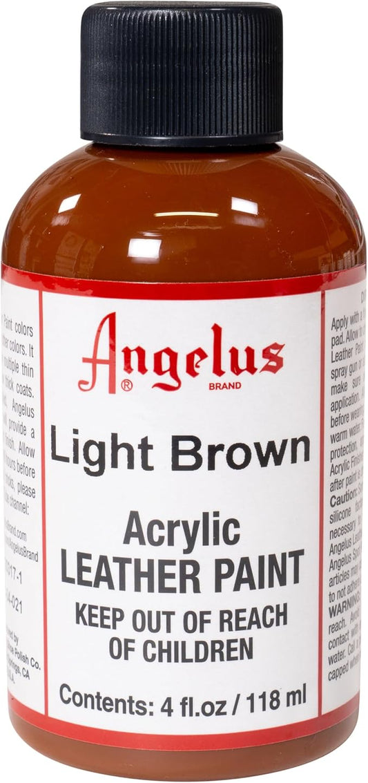 Angelus Acrylic Leather Paint, 4 Fl Oz (Pack of 1), Light Brown