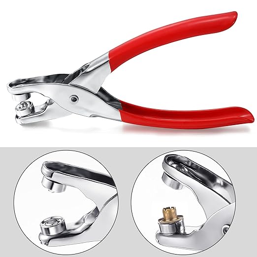 Mudder 301 Pcs Grommet Eyelet Pliers Tool Kit, Fabric Leather Hole Eyelets and Grommets Punch Pliers with 300 Metal Eyelets for Belt Shoes Cloths(1/4 Inch,Bronze)