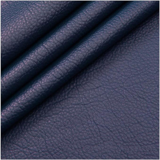 Self Adhesive Leather PU Fabric Leather Repair Patch 100x138cm Multicolor Available Anti Scratch Leather Tape Upholstery Vinyl Sticker for Couch Sofas Furniture Drivers Seat(Navy Blue)