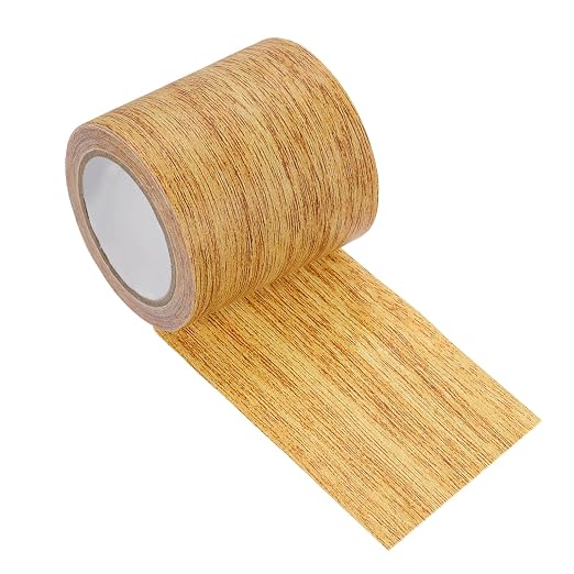 uxcell Wood Grain Repair Tape, 2.2" x 15ft Self Adhesive Wood Grain Colored Duct Tape Waterproof Repair Patch for Furniture Floor Scratch Fix, Baseboards, DIY Decor, Golden Oak