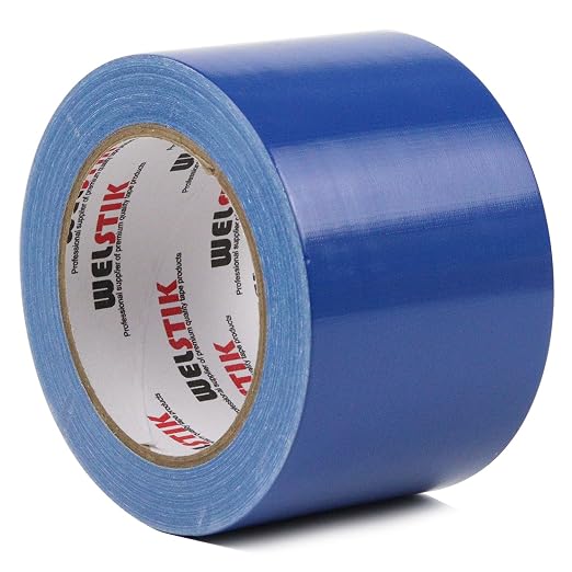 WELSTIK Waterproof Blue Duct Tape Heavy Duty, for Photographers,Repairs, DIY, Crafts, No Residue, Tear by Hand, 3" x 30 yd