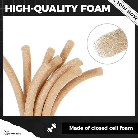 MotiMind 1/2 Inch x 100 ft Foam Backer Rod for Gaps Joints Concrete Crack Filler Caulk Saver Bulk Foam Backing Rod Concrete Filler Rope for Weather Stripping Door Seal (Sandy)