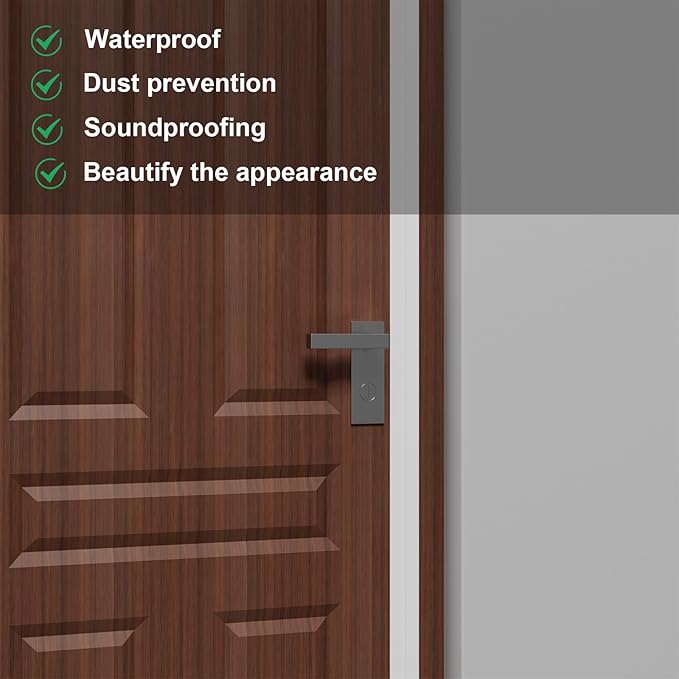 Thickened Weather Stripping Door Seal, Gap Seal for Frame and Gaps Draft Stopper,Glass Shower Door Sweep, White, 36 Feet x 1 Inch
