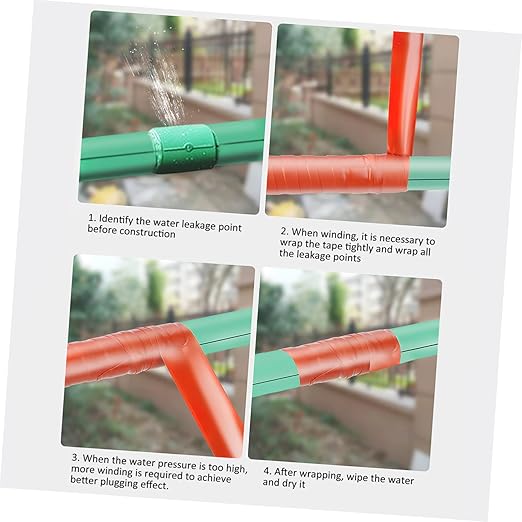 ULTECHNOVO 4pcs Seal Tape for Leak Repair Sealing Tape for Pipe Fixes Self-Adhesive Flexible and for Home and Emergency Use