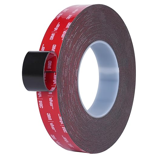 Double Sided Tape Heavy Duty, Waterproof Mounting Foam Tape, 36.5ft Length, 0.8in Width, High Temperature Resistant Adhesive Tape for Car, LED Strip Light, Office Decor, Uses VHB 5952 Raw Material