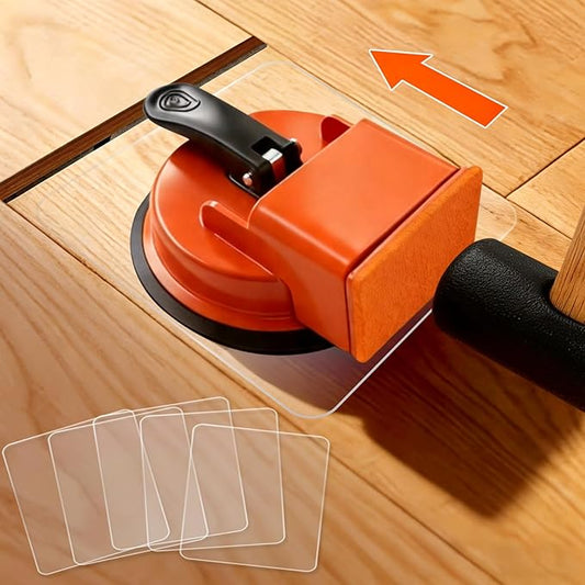 Floor Gap Fixer Tool, Heavy Duty Floor Suction Cup with 5 Non-Slip Pads, Carbon Steel Construction for Vinyl Plank, Laminate & Wood Flooring