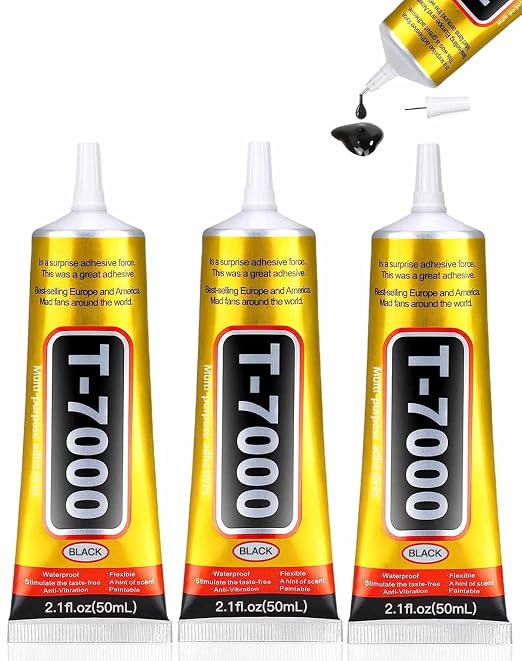 ALECPEA Upgrade T-7000 Black Adhesive Glue - 3PCS 50ml | High-Performance Waterproof Adhesive for Precision Repairs, Perfect for Phone, Electronics, Jewelry, and Crafts