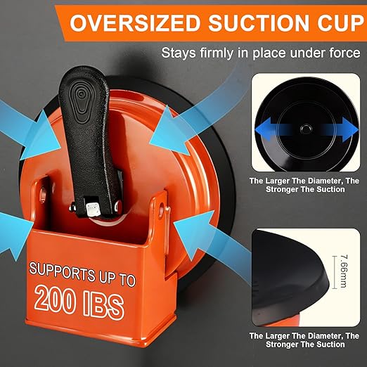 2026 New Heavy Duty Floor Gap Fixer Tool with Enhanced Vacuum Suction Cup for Laminate, Vinyl, Wood & Tile Flooring Repair - Reusable Sticky Pads, Professional Gap Fixing Kit (Orange)