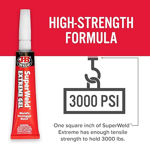 J-B Weld Superglue Gel 15g 2 Pack - SuperWeld Extreme Gel
