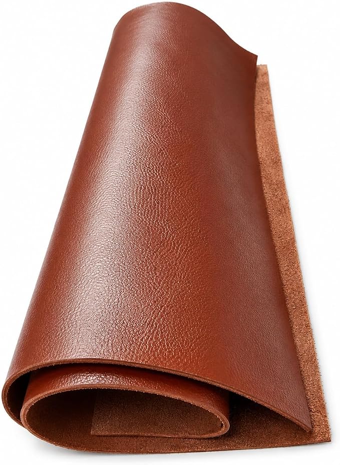 REED Leather HIDES - Cow Skins for Upholstery Crafts (100 Square Foot, Rust)