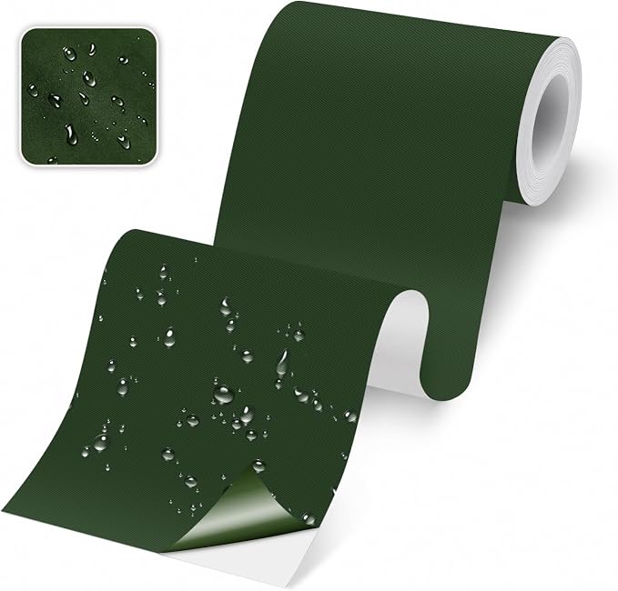 Self-Adhesive Fabric Repair Tape & Tent Repair Kit, Waterproof Patches for Clothes, Down Jacket, Camping Gear, Sleeping Bag, Heavy Duty ArmyGreen Nylon Tape for Instant Fix, 3.9"x79"