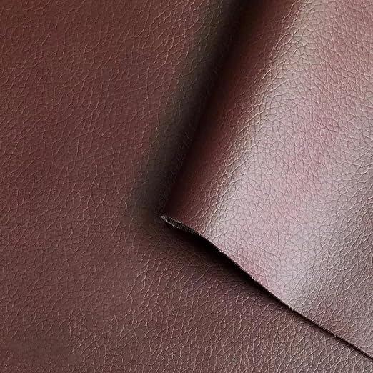 Self Adhesive Leather Repair Patch Red Brown Faux Leather Fabric 19.7 x 54 Inch Leather Repair Tape Kit for Upholstery, Furniture, Couch, Sofa, Car Seats, Chairs