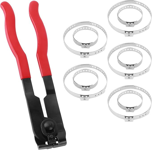 CV Boot Clamp Pliers Kit,10PCS CV Boot Clamp + 1PCS Ear Clamp Pliers,Universal Car Accessorie(Clamp Pliers/1PCS)
