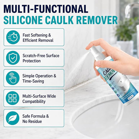 Caulk Remover, Softens Caulk Easily Rapid Decomposition Surface Safe, 6.7Oz | Suitable for Bathroom, Kitchen, Floor, Window and Other Surfaces, it Powerfully Penetrates and Quickly Removes Dirt and Grime