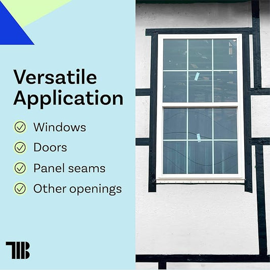 Flashing Tape for Windows and Doors, 4 in x 90 ft Roll, Made in USA, Black Self-Adhesive Flashing Tape Waterproof, UV Resistant, Acrylic Adhesive, Great for Sealing Doors, Windows, Panel Seams (1)