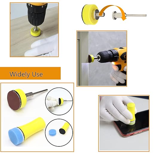 149pcs 1inch Sandpaper 40-7000grit Sanding Disc with Polishing Buffing Wheel Set Shank Backing Pad,Polishing Pads and Buffering Pad for Drill Grinder Rotary Tools, Wood Metal Jewelry