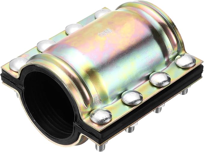 Water Pipe Repair Clamp, 7.09 Inch Length, 3-4/9 Inch ID Carbon Steel Leak Sealer Clamp, Leak Stoppers Pipe Repair Kit for 88mm OD PE PVC PPR Steel Iron Pipes