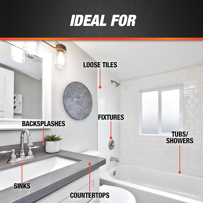 Kwik Seal Ultra Advanced Kitchen and Bath Siliconized Sealant, Clear, 5.5 Oz (7079818915)