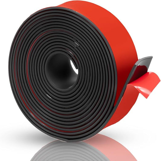 Adhesive Solid Rubber Strips - 1" Wide x 1/16" Thick x 120" Long, Black Neoprene Rubber Gasket Strip Roll for DIY Seal, Weather Striping,Liner,Cushion & Craft