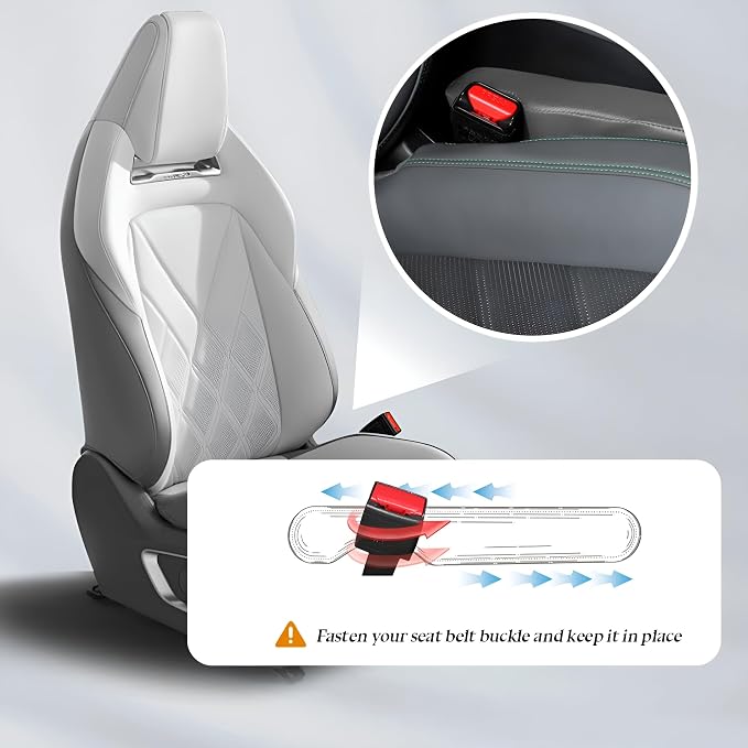 Car Seat Gap Filler, 2PCS Soft Foam Leather Vehicle Seat Crevice Blocker Stop Things from Dropping, Automotive No Drop Plug Guard Gap Stopper, Universal for Truck SUV RV (Gray)