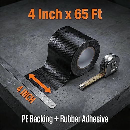 Super Strong Duct Tape 4 Inches Multi-Purpose Heavy Duty Waterproof Duct Tape for Crafts & Home Improvement 32 ft, Silver