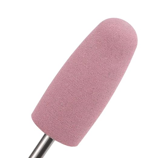 uxcell 180 Grits Abrasive Mounted Stone 2.35mm Shank 2/5"(10mm) Dia Conical Heads Stone Grinding and Polishing Wheels for Nail Polishing