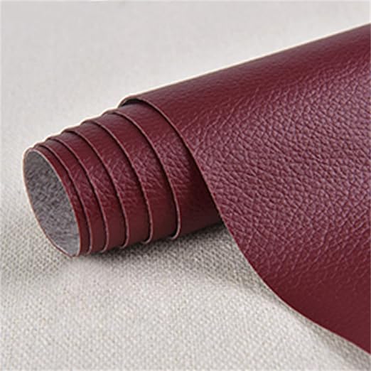 Large Leather Repair Patch for Couches 30 x 137 cm Leather Repair Tape Self,Repair Patch Self Adhesive Waterproof for Couches, Furniture, Kitchen Cabinets, Car Seats Wine red 4