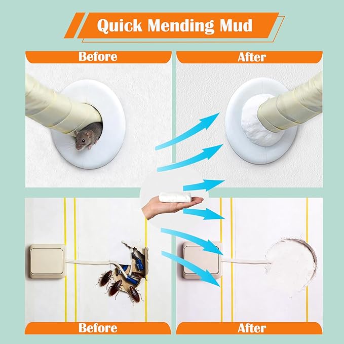 3 Pack Waterproof Sealant Mastic, Sealing Mastic Quick Mending Mud For Air Conditioning Repair, Wall Hole Filler Putty For Wall Holes Repair Sealant Clay