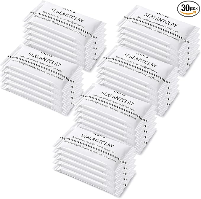 30 Pack White Seal Putty Waterproof, Sealant Mastic Clay, Repair Sealing Clay Wall, Waterproof Seal Putty, Quick Mending Mud for Drain Connection, Wall Hole, Air Conditioning Hole (0.06lb)