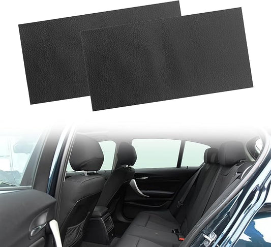 2PCS Self Adhesive PU Leather Repair Patch for Car Seat Furniture and Upholstery Strong Adhesive Easy-to-Use Leather Repair Tape for Tears(Black)
