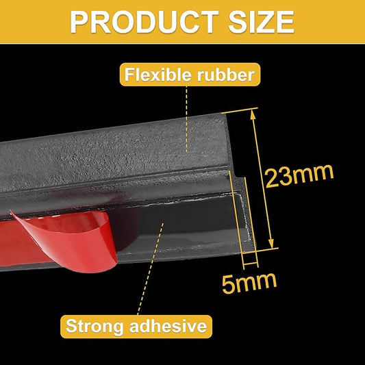 X AUTOHAUX 4m x 23mm Universal Car Z Shape Rubber Weather Waterproof Strip Seal Edge Protector