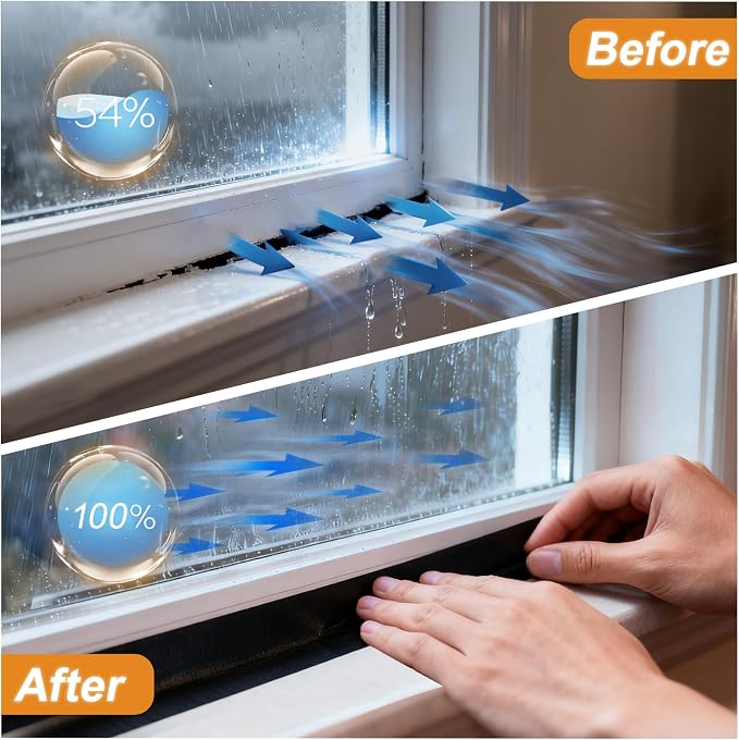 Flashing Tape for Windows and Doors, 3.75 in x 90 ft, 6 Rolls, Acrylic Adhesive, Self-Adhesive Flashing Tape, Waterproof, UV Resistant, Great for Sealing Doors, Windows, and Construction & Repairs