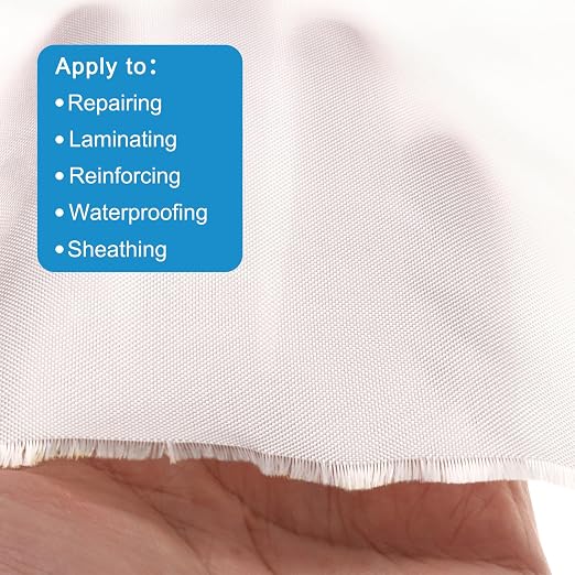 MECCANIXITY Fiberglass Cloth 3 Oz/100g 9m(9.8 Yards) x1.27mx0.1mm E Glass Plain Weave Glass Fiber 123.03 Sq Feet, Woven Fabric for Boat RC Plane Auto Surfboard Tub Pool Repair