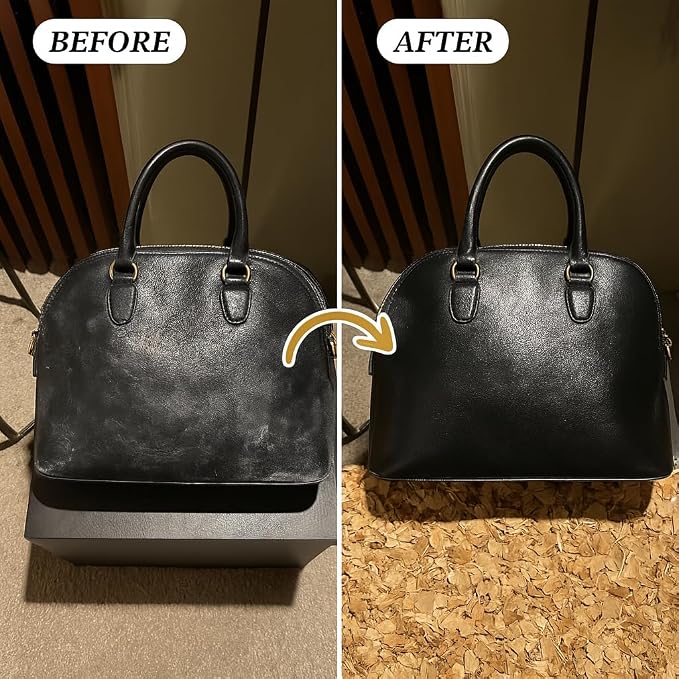 Leather Purse Cleaner & Conditioner (8oz) – High End 3-in-1 Spray for Purses, Designer Bags & Luxury Handbags – Cleans, Conditions, Deodorizes & Restores Finished Leather - Made in USA