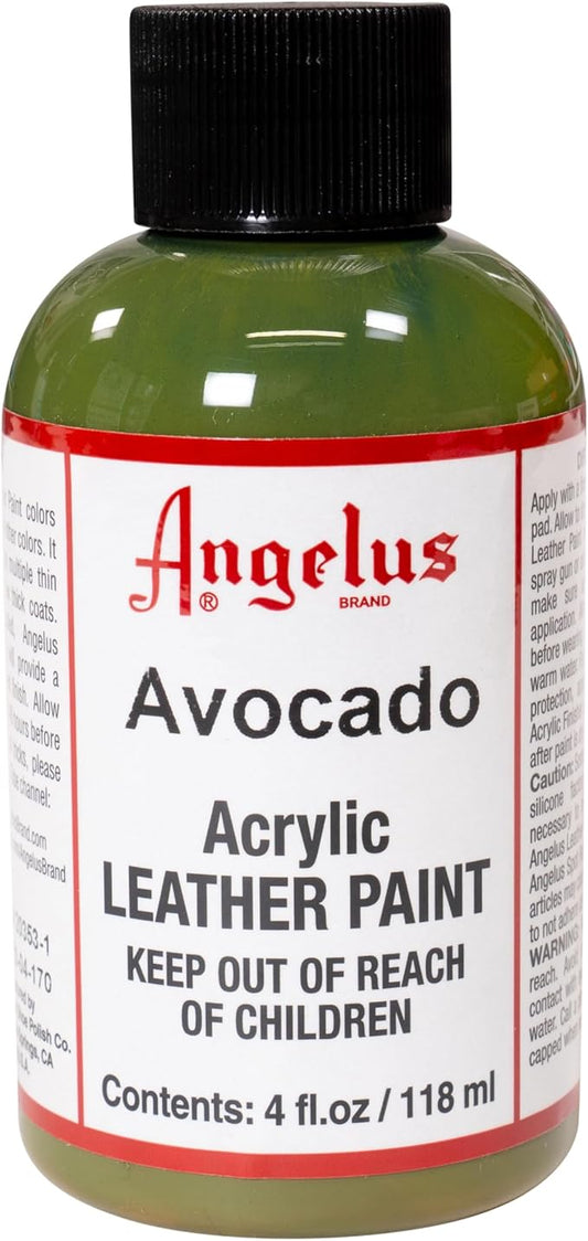 Angelus Acrylic Leather Paint, 4 Fl Oz (Pack of 1), Avocado