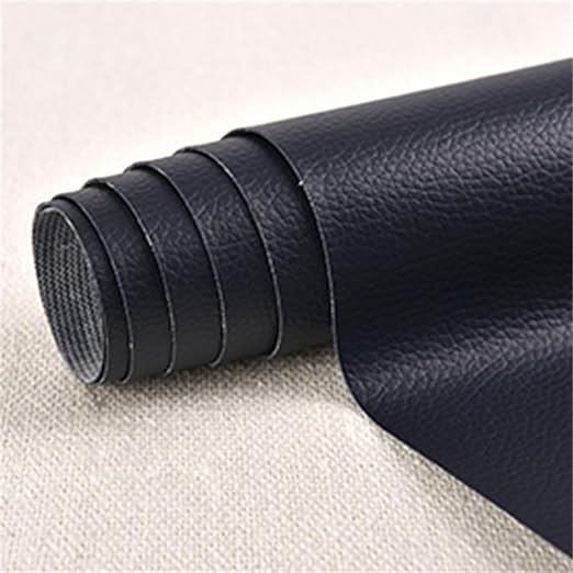 Leather Repair Patch for Couches 25 x 60 cm 1 Roll Large Self-Adhesive refinisher cuttable reupholster Tape Patches kit for Couch Car Seats Furniture Sofa Vinyl Chairs Shoes Fabric FixDark Blue