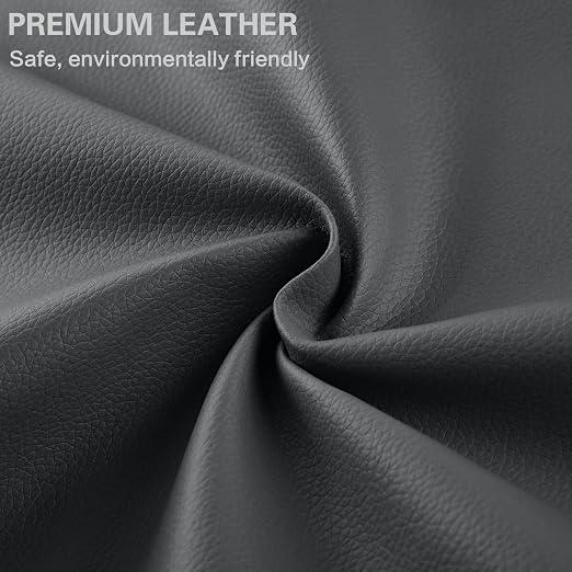 Self Adhesive Leather Repair Patch Kit, 16 in x 63 in Large Vinyl Leather Repair Tape for Furniture, Car Seat, Couch, Sofa, Chair Dark Grey