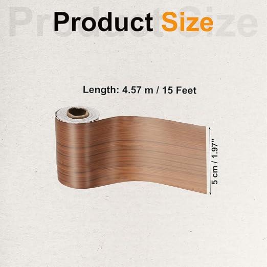 PATIKIL Wood Grain Tape 2" x 32 ft, Self-Adhesive Wood Texture Repair Tape Realistic Wooden Effect Patch for Furniture Cabinets Floor Walls, Brown