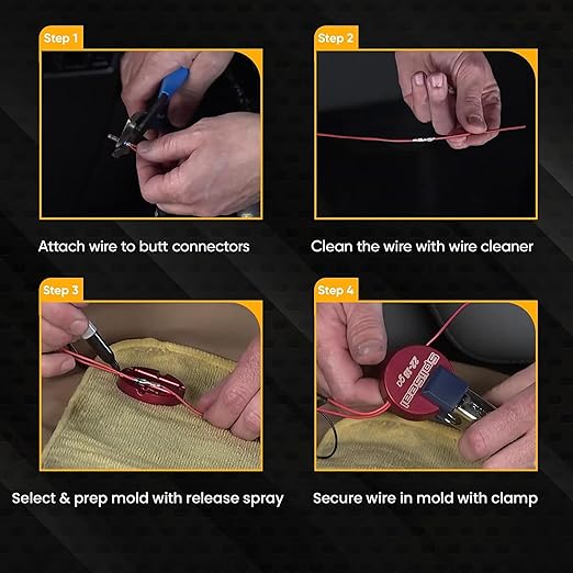 Professional Wiring Splice Sealing Kit, Waterproof Wire Connector System with 80W Glue Gun, Sealant Sticks, Crimper and Stripper for Automotive, Marine, Trailer, ATV/UTV Wire Repair