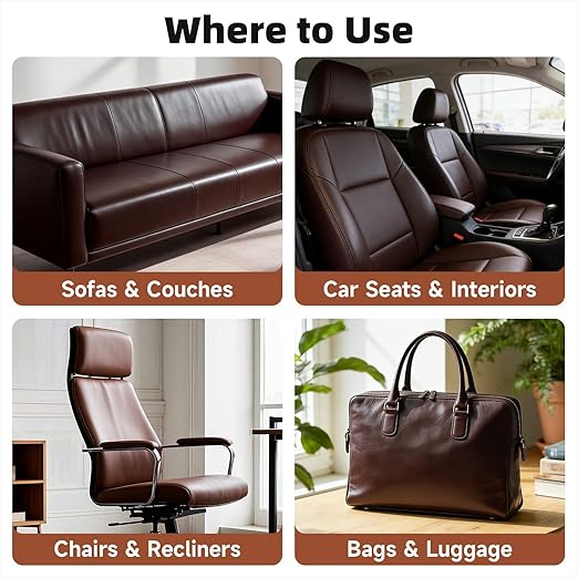 15.7 x 78.7in Dark Brown Leather Tape, self-Adhesive Leather Repair Patch, for car seat Repair, Vinyl Repair kit, Suitable for Sofas, Furniture, Seats,Strong Adhesive Leather Repair Tape