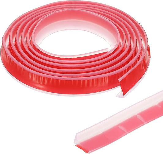 PATIKIL 79 Inch Collapsible Shower Threshold Water Dam Guard, Shower Stopper Barrier Self Adhesive Sink Splash Guard for Frameless Shower Door Bottom, Clear (0.8"Wx0.5"T)