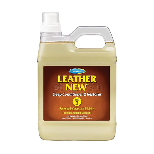 Farnam Leather New Deep-Cleaning Conditioner and Restorer for Saddles and Leather, 16 Ounces