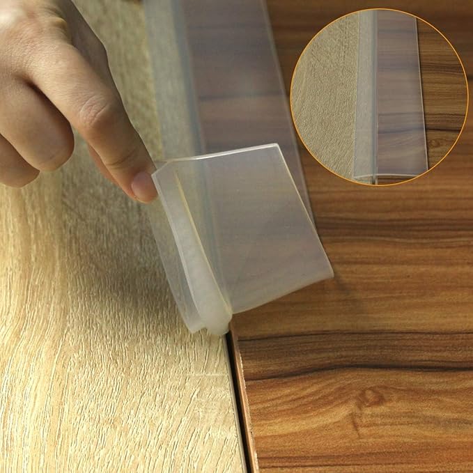 Silicone Gap Covers, (2 PCS) Silicone Stove Gap filler Stopper Kitchen Stove Gap Covers - Flexible Stoves Counter Gap Cover, Food Grade (21 Inches, Semi Clear)