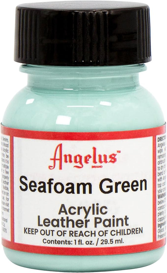 Angelus Acrylic Leather Paint for Purse Leather Vinyl 1 Oz Seafoam Green