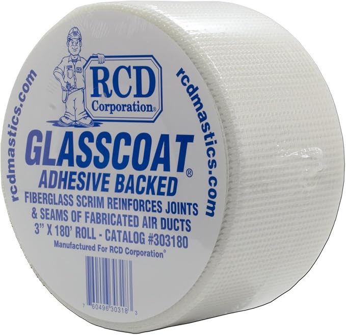 RCD Corporation Glasscoat® Adhesive-Backed Fiberglass Mesh 3" X 180'