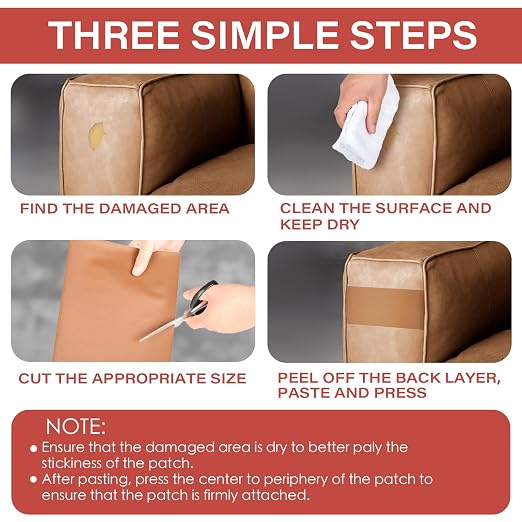 GEYYANG Leather Repair Patch, 8" x 11" x 3PCs Self Adhesive Leather Repair Kit for Furniture, Car Seats, Office Chair, Sofa, Couch, Vinyl Repair Tape(Gray - Litchi Grain)