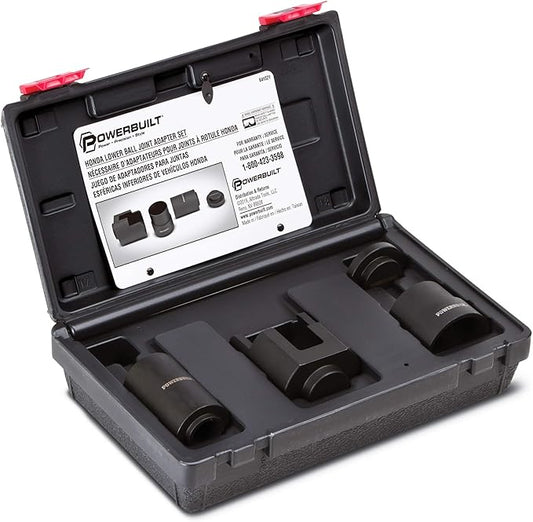 Powerbuilt Honda Lower Ball Joint Adapter Kit, Remove Replace Install Ball Joints, Brake Anchor Pins Service Set - 641321