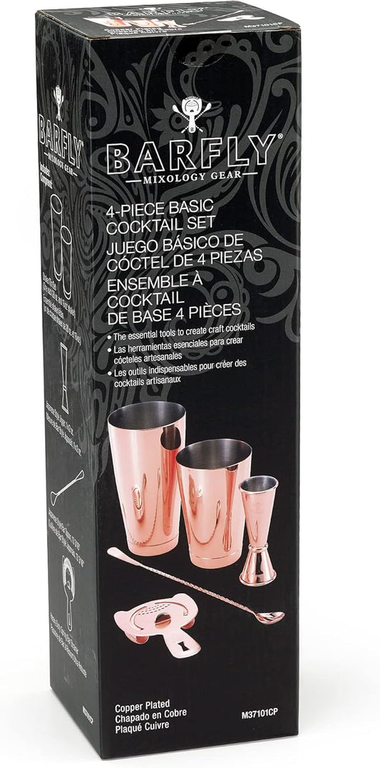 Barfly M37101CP Basics Cocktail Set, 5-Piece, Copper