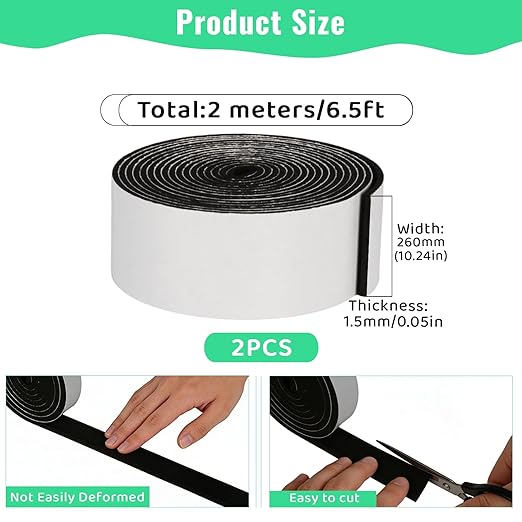 High Density Foam Tape - 1'' x 1/16'' x 13Ft Weatherproof Adhesive Prevent Condensation Heat Resistant Flame Retardant Weather Stripping Easy to Cut & Install & Remove for Car Doors Pipes Windows